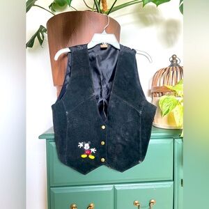 Women’s Genuine Leather Vintage Disney Vest